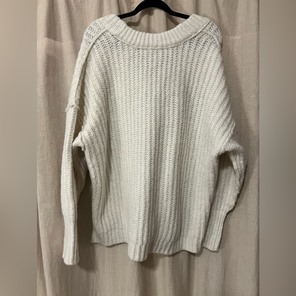 Free People Slouchy Oversized Scoop Neck Pullover Sweater XS - Picture 8 of 11
